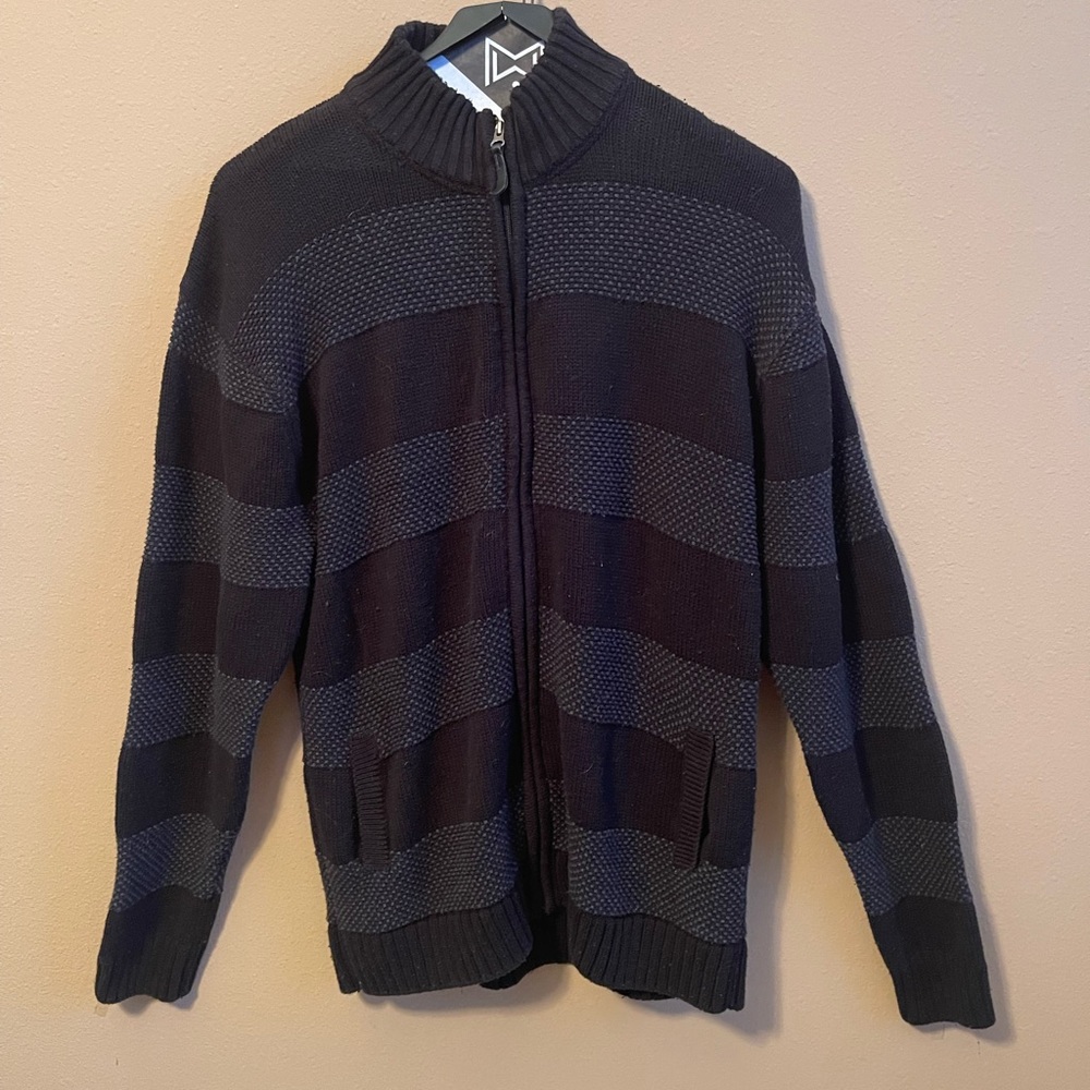 Method Men's Black Zip Up Sweater